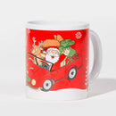 Caneca de Natal FELIZ NATAL Pai Natal no Carro