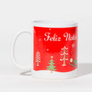 Caneca de Natal FELIZ NATAL Pai Natal no Carro