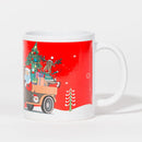Caneca de Natal FELIZ NATAL Pai Natal na Carrinha