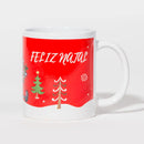 Caneca de Natal FELIZ NATAL Pai Natal e Rena