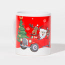 Caneca de Natal FELIZ NATAL Pai Natal e Rena