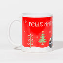 Caneca de Natal FELIZ NATAL Pai Natal e Rena
