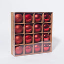 Conjunto de 16 Bolas de Natal Vermelhas D6cm