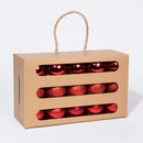 Conjunto de 30 Bolas de Natal Vermelhas D6cm