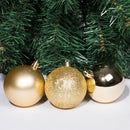 Conjunto de 30 Bolas de Natal Douradas D6cm