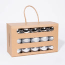 Conjunto de 30 Bolas de Natal Prateadas D6cm