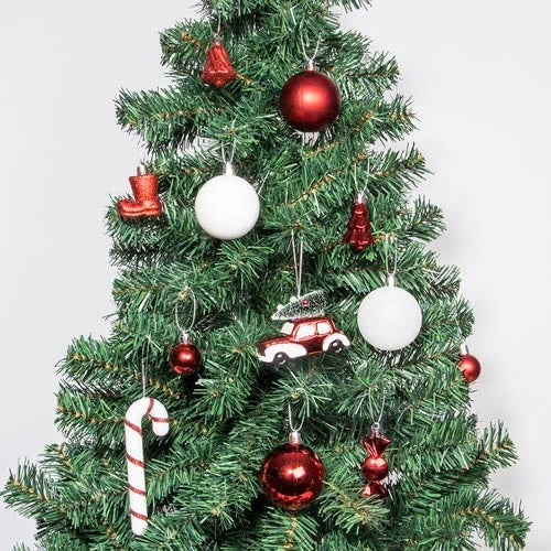 Conjunto de Bolas e Enfeites de Natal com 30 Peças