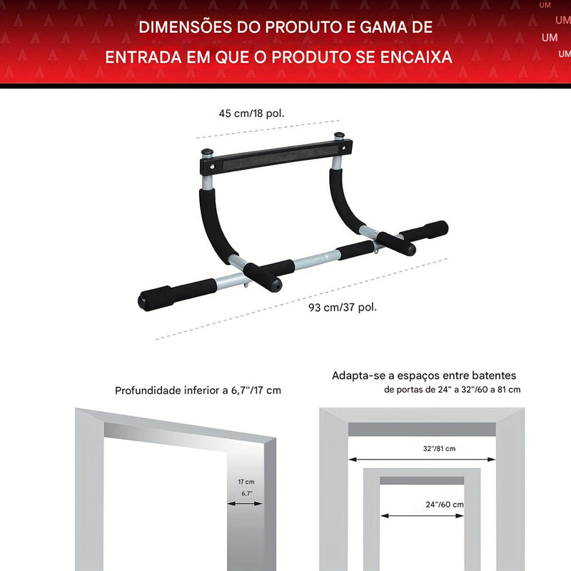 Barra de Elevação Portátil Ajustável – Treino Completo em Casa