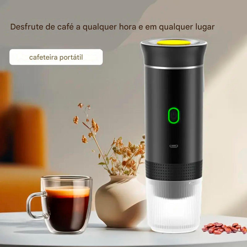 Cafeteira Expresso Portátil 3 em 1 – Dolce Gusto e Café Moído | Carregamento USB