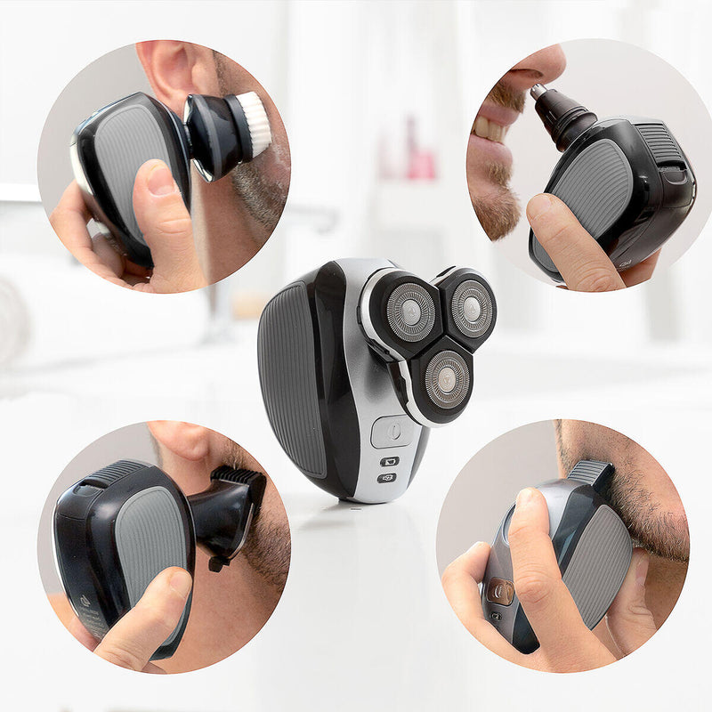 Máquina de Barbear Recarregável Ergonómica Multifunções 5 em 1 Shavestyler InnovaGoods®