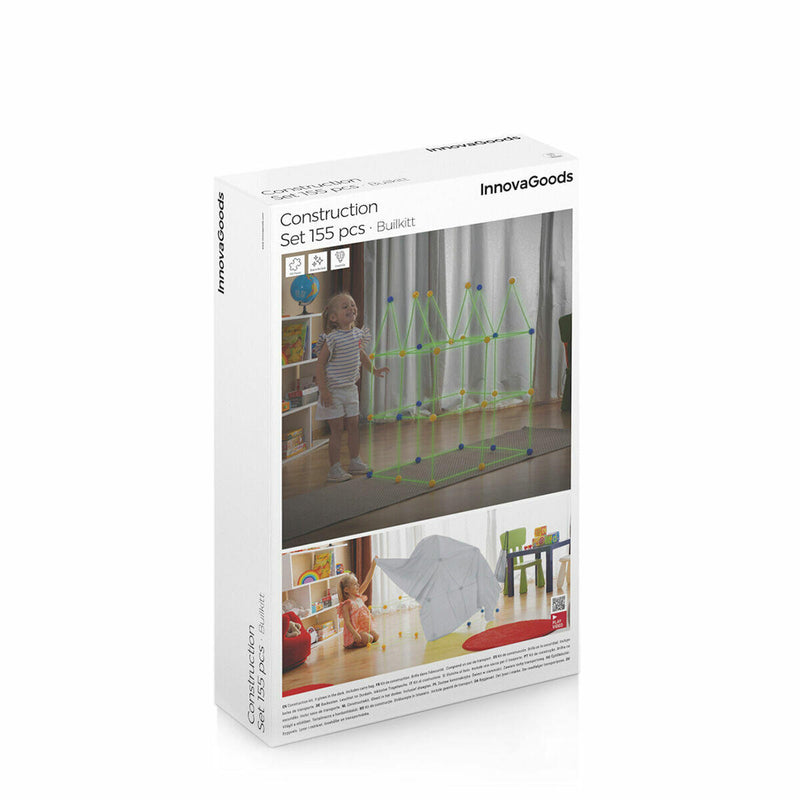 Kit de Construção de Fortes para Crianças Builkitt InnovaGoods® (155 Peças)
