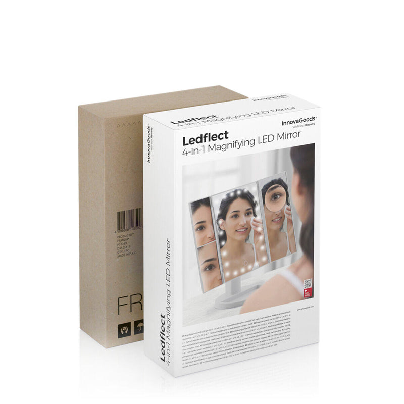 Espelho de Aumento com LED 4 em 1 Ledflect InnovaGoods®