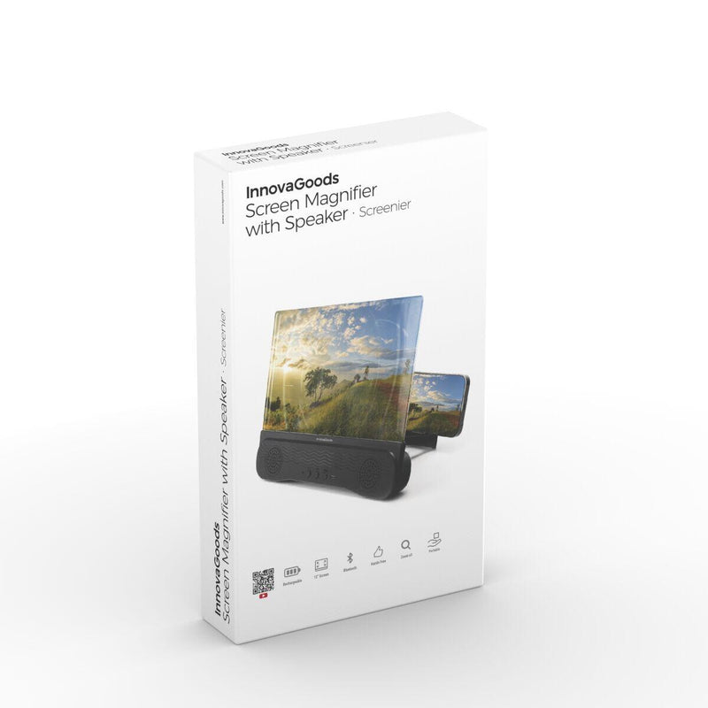 Amplificador de Ecrã para Telemóveis com Altifalante Recarregável Screenier InnovaGoods®