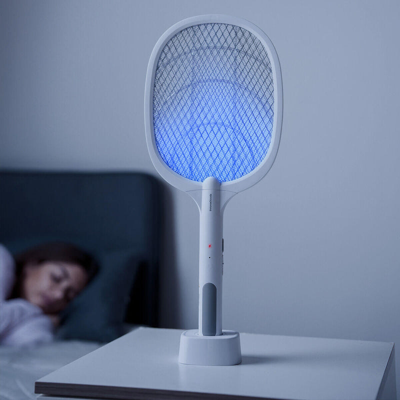 Raquete Elétrica Mata-Insetos Recarregável com Luz UV 2 em 1 Elecfly InnovaGoods®