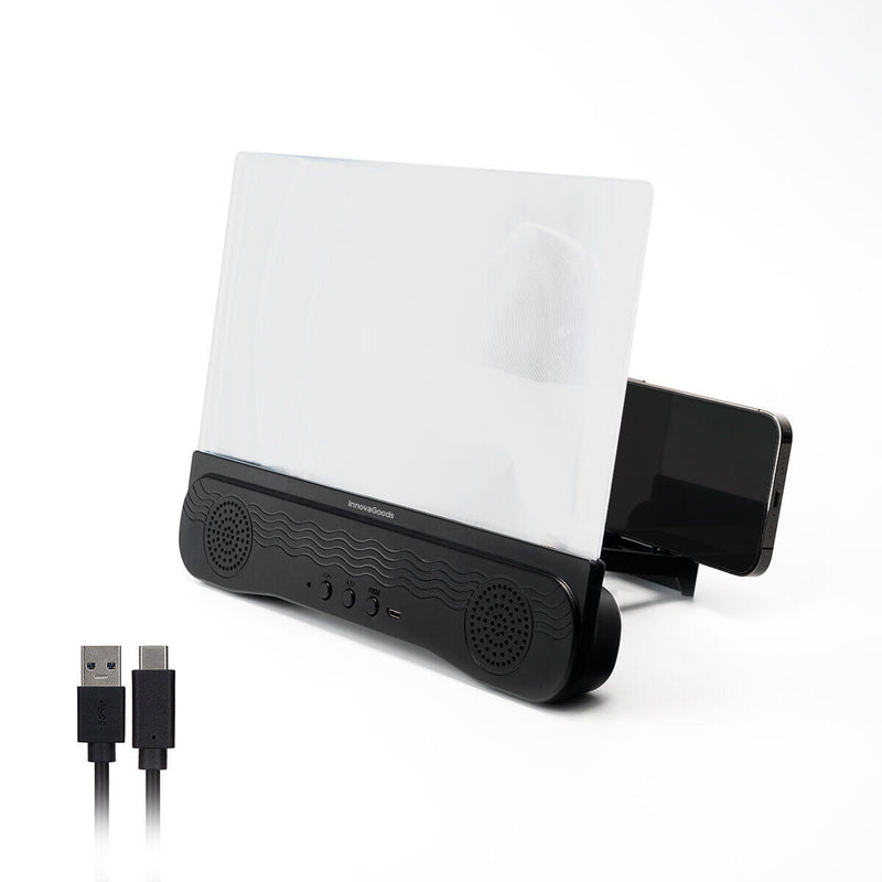 Amplificador de Ecrã para Telemóveis com Altifalante Recarregável Screenier InnovaGoods®