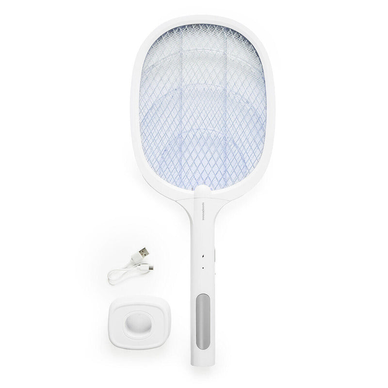 Raquete Elétrica Mata-Insetos Recarregável com Luz UV 2 em 1 Elecfly InnovaGoods®