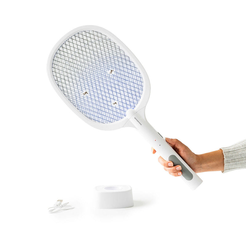 Raquete Elétrica Mata-Insetos Recarregável com Luz UV 2 em 1 Elecfly InnovaGoods®